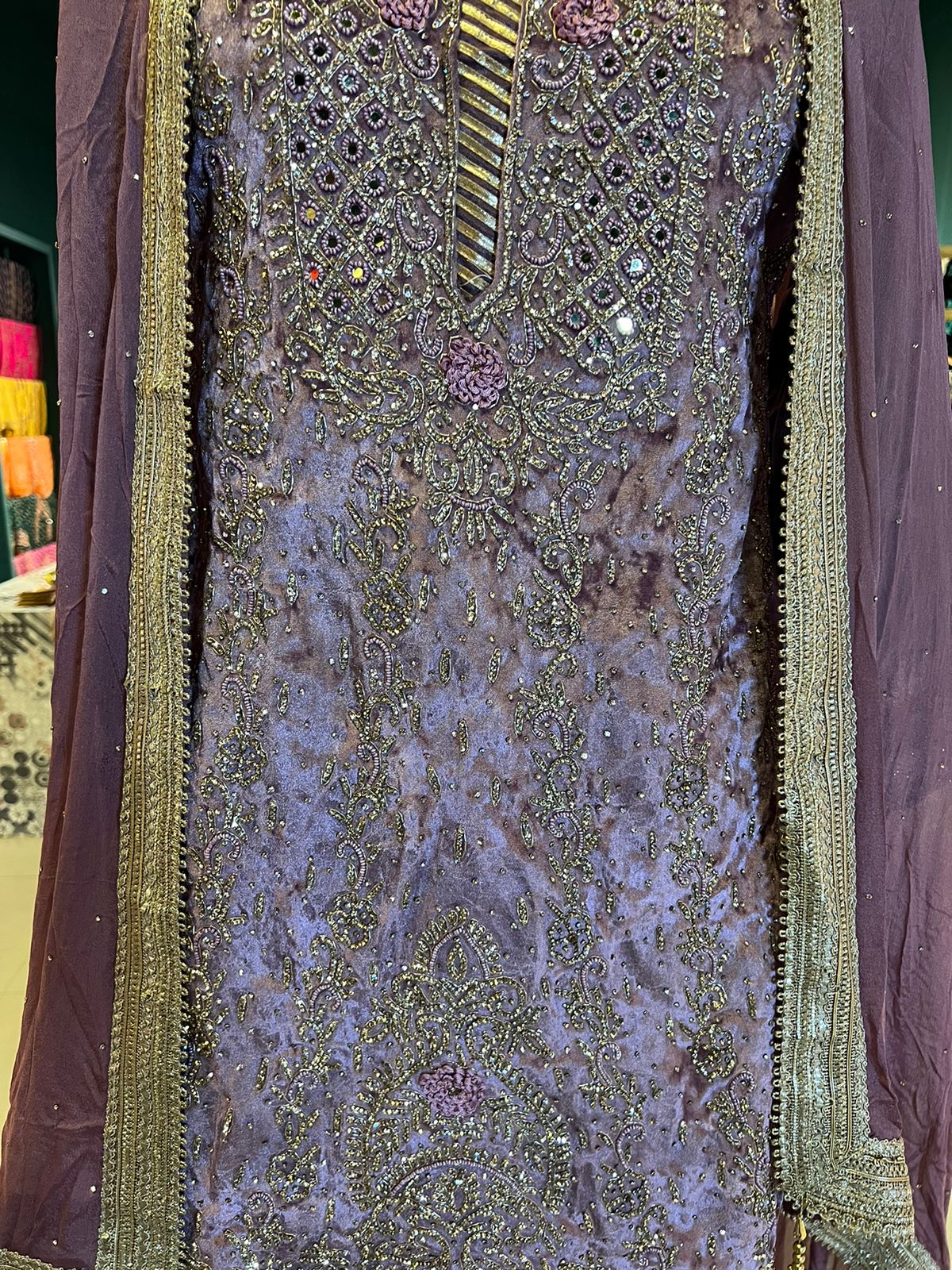 Elegant Light Pink Heavy Embroidered Garara